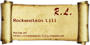 Rockenstein Lili névjegykártya