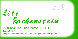 lili rockenstein business card